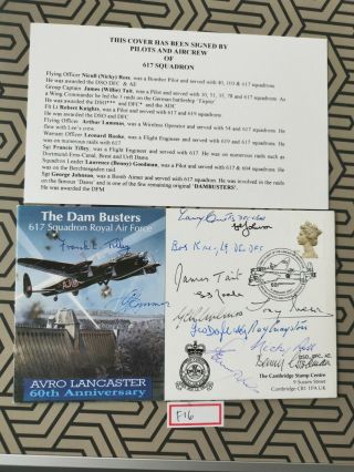 2001the Dam Busters 617 Squadron Raf Mulitisigned By Pilots & Aircrew With.