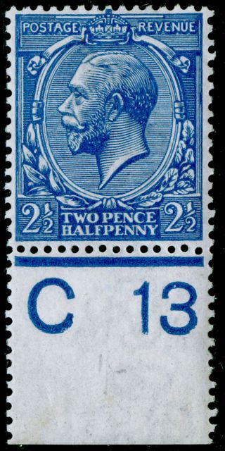 Sg371 Spec N21 (1),  2½d Cobalt - Blue,  Nh.  Cat £22, .  Control C13 Perf