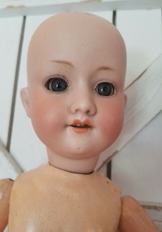 17.  5 " Antique German Armand Marseille Am 390 Bisque Socket Head Doll Compo Body