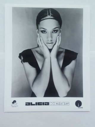 Alicia Keys Orig B&w Music Press Photo 8x10 J Record Mbk Ent My Brothas Keeper