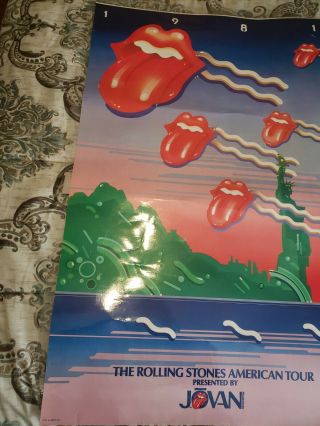 1981 ROLLING STONES AMERICAN TOUR POSTER LAMINATED 2