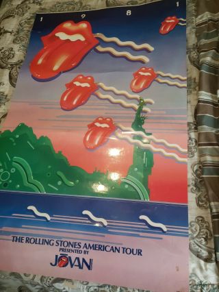 1981 ROLLING STONES AMERICAN TOUR POSTER LAMINATED 3