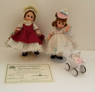 Vintage Madame Alexander 8 " Dolls Vermont Maiden And Wendy Being Just Like Mommy