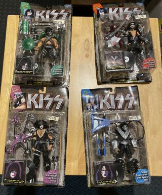 Kiss Action Figures - 1997 Mcfarlane Toys - Complete Set Of 4 Figures