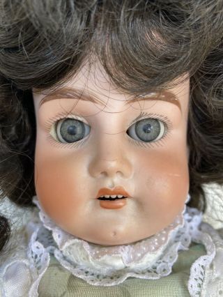 Antique Germany Porcelain Head,  Hands Doll With Wig 20” Early 1900’s