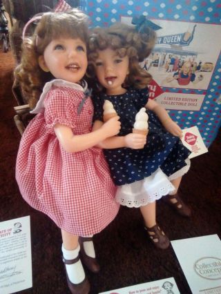 Jane Bradbury Doll Limited Edition Mary Ellen And Joanie Dairy Queen Sisters