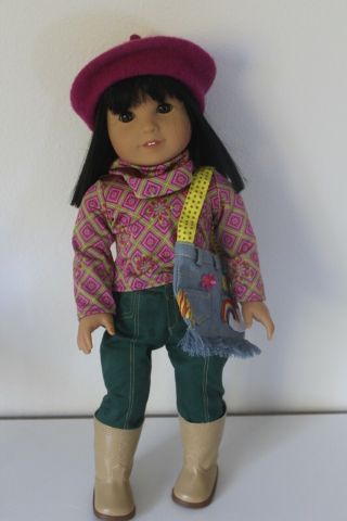 American Girl Doll Ivy In Full Meet Outfit,  Accessories 18 Inch