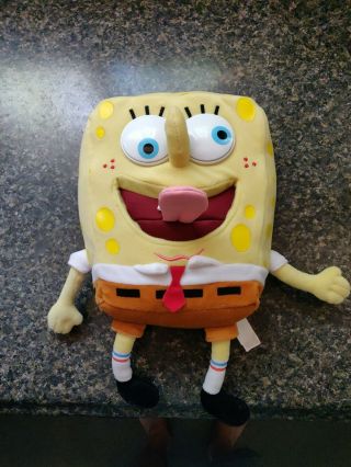 Spongebob Squarepants 13” Rare Jakks Pacific Interactive Silly Talking Plush Toy