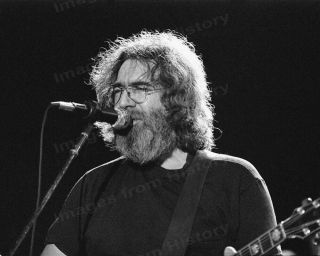 8x10 Print Jerry Garcia Grateful Dead On Stage Performing 1981 5155