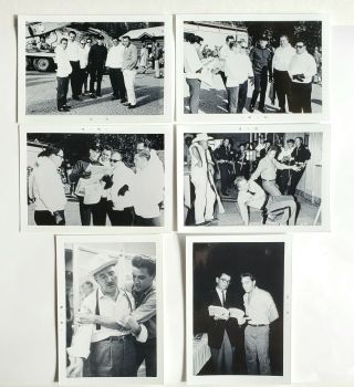 Elvis Presley - 6 Black & White Glossy Photos - Early 60 