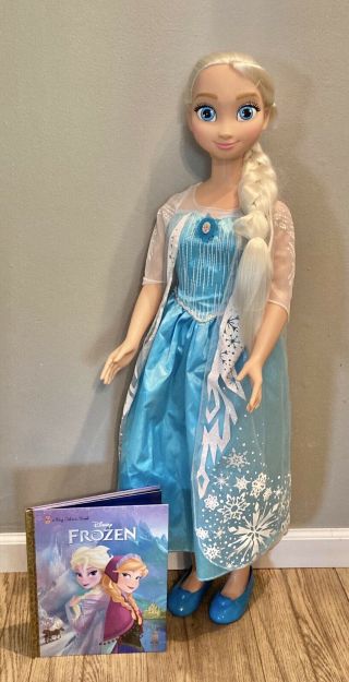 Disney Frozen Elsa Doll 38 " My Size Doll Jakks Pacific & Frozen Golden Book