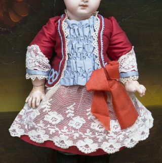Vintage French Small Dress For Jumeau Bru Steiner Eden Bebe Doll 10 - 11 " Tall