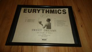 Eurythmics Sweet Dreams - Framed Advert