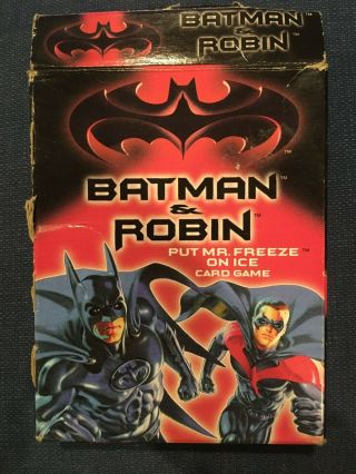 Batman & Robin Card Game 1997 Mr.  Freeze On Ice Parker Brothers Dc Poison Ivy