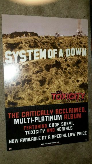 System Of A Down - Toxicity - 1poster - 2sided - 12×18inches - Nmint