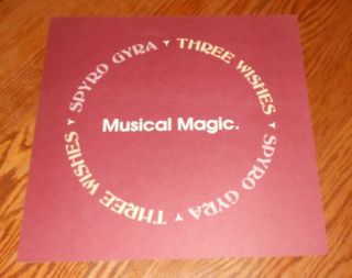 Spyro Gyra Three Wishes Poster 2 - Sided Flat Square Promo 12x12 2