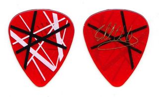 Eddie Van Halen Signature Frankenstrat Clear Red Guitar Pick - 2004 Tour