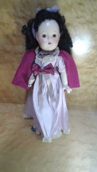 Rare 1930s 16 Inch Madame Alexander Snow White Doll Stamped