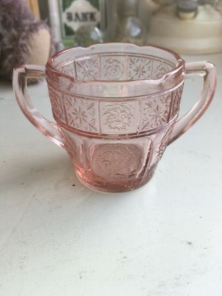 Vintage Jeannette Pink Depression Glass - Doric & Pansy Pattern - Child 
