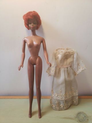 Vintage 1966 Nurse Julia Barbie Doll Japan Twist & Turn Red Hair Bending Legs