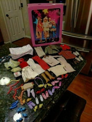 Barbie & Friends Mattel Doll Case Ken Shoes Dresses Clothes Hangers Accessories