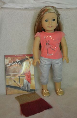 American Girl Doll Isabelle: Outfit,  Book,  Dance Outfit And Pink Hair