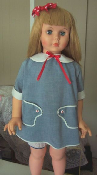 Vintage 36 " A E Playpal Companion Doll With Dress