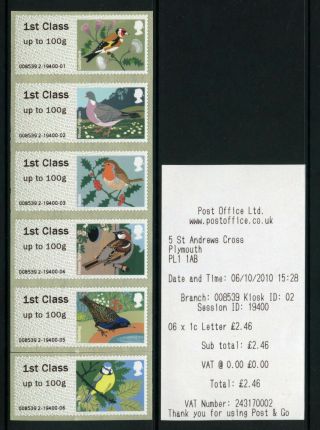 Birds 1 Wincor - 1st Class Set Of 6 Plymouth K2 - Scarce Post And Go