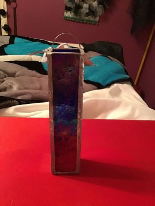 Stained Glass Wall Vase Handmade One Of A Kind Artsy Home Decor Unique Gift