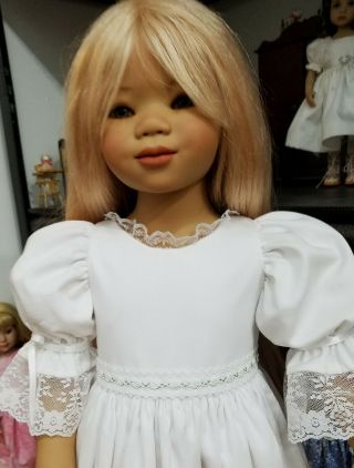 Elegant White sisters dresses for Himstedt dolls - - made by Toni - - please read 2