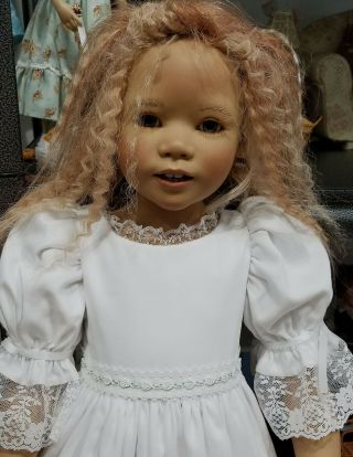 Elegant White sisters dresses for Himstedt dolls - - made by Toni - - please read 3