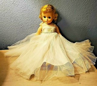 Madame Alexander - Kins 9” Doll With Tagged Tulle Gown – 1950s Vintage