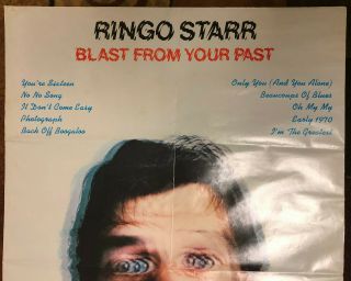 Poster Ringo Starr (Beatles) BLAST FROM YOUR PAST Album promo Apple 1975 2