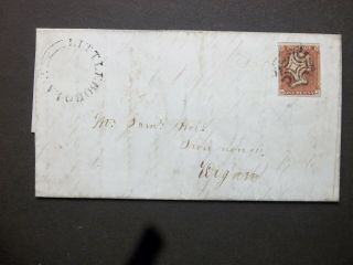 Lancashire 1842 Qv 1d Red Entire Letter Mx " Littleboro - Lanc " Udc Manchester Cds