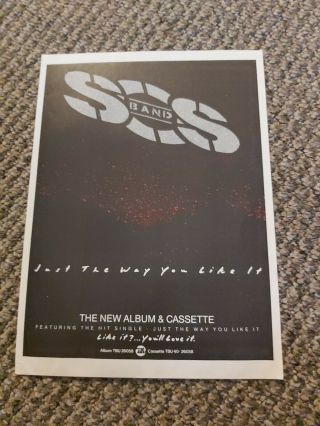 (tbebk179) Advert/poster 11x8 " Sos Band : Just The Way You Like It