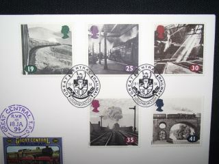 GB first day cover 1994 The Age of Steam with special cancel on official cover 2