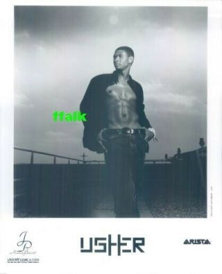 Press Photo: Usher 8x10 B&w 2001