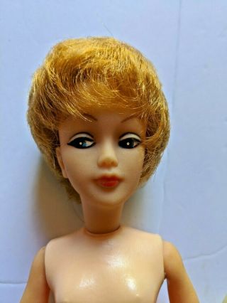 Vintage 1960s Oleg Cassini Platinum Tina Doll Tammy Sized Shoes Clothes Stand