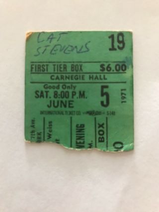 Cat Stevens Concert Ticket Stubs From 1971 & 1976