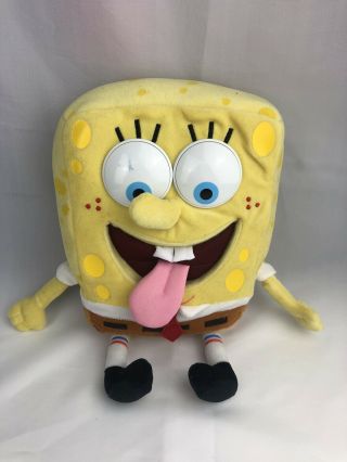 Spongebob Squarepants 13” Rare Jakks Pacific Interactive Silly Talking Plush Toy