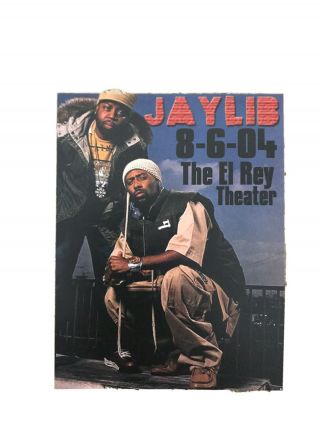 Rare J Dilla & Madlib Jaylib 2004 Concert Flyer Stones Throw