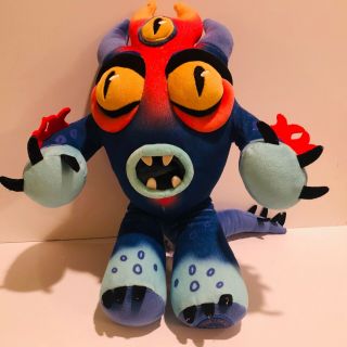 Disney Store Fred From Big Hero 6 Toy Blue Monster Plush Stuffed 15”