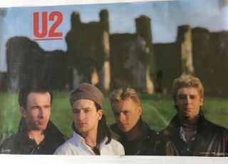 1984 Vtg U2 Poster Photo By Anton Corbijn Unforgettable Fire,  Bono,  The Edge
