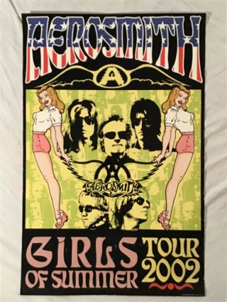 Aerosmith Girls Of Summer 2002 Tour Poster