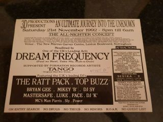 An Ultimate Journey Into The Unknown 21st Nov 1992 Rave Flyer 90s Old School 2