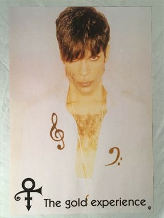 Prince 1995 Promo Poster Gold Experience The Symbol Looking Up.