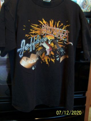 Vintage All Sport Santana Jeff Beck 1995 Concert Tour T Shirt 90s Sz L Bonus Dvd