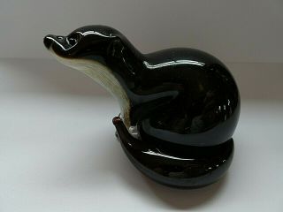 Langham Glass Handmade Small Otter Signed By Paul Miller
