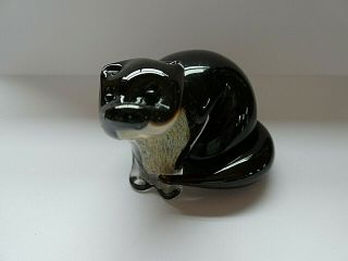 Langham Glass Handmade Small Otter Signed By Paul Miller 2