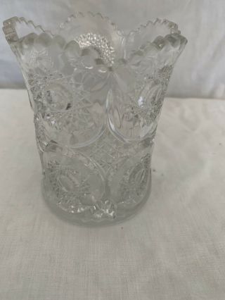 Vintage Heisey Cut Glass 4 Inches Tall 3 Inches Diameter 3